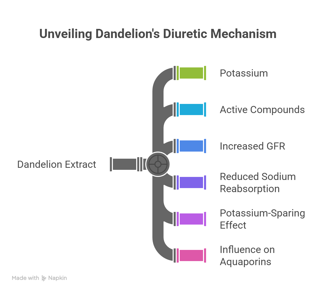 Dandelion Extract_ A Natural Diuretic Mechanism - visual selection Extrato de Dente de Leão_ Um Mecanismo Diurético Natural - seleção visual