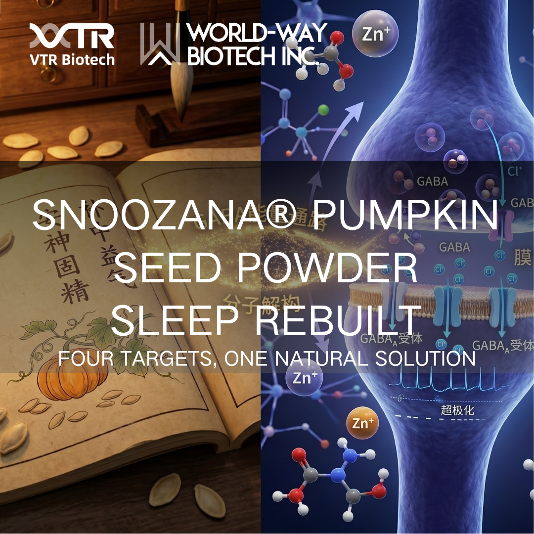 O código quadridimensional do sistema GABAérgico: a ciência sinérgica do sono do pó de semente de abóbora Snoozana®